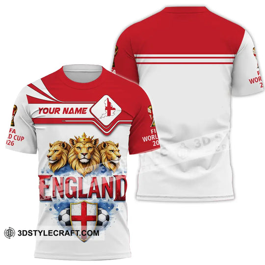Unisex Shirt - Custom England World Cup 2026 3D Shirt style option 2