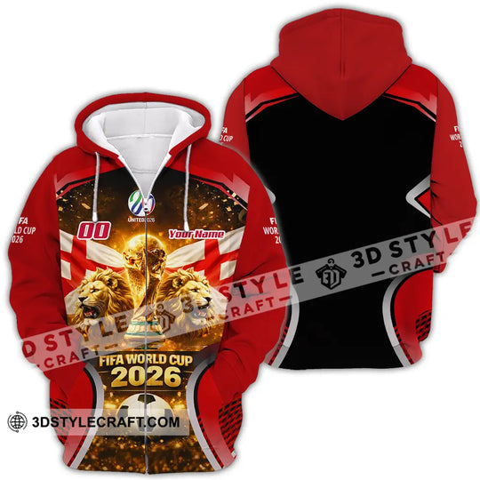 Unisex Shirt - Custom England World Cup 2026 3D Shirt style option 4