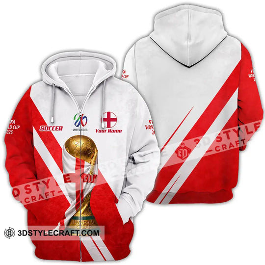 Unisex Shirt - Custom England World Cup 2026 3D Shirt style option 4