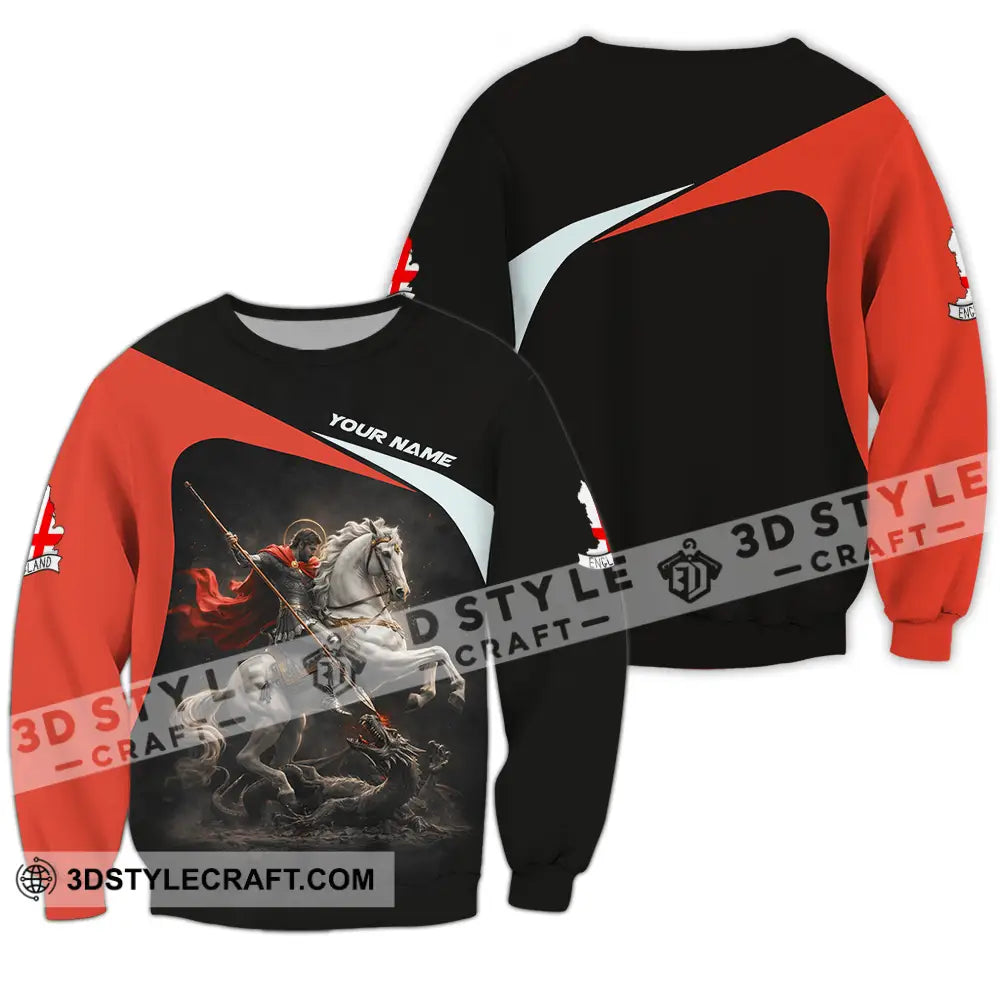 Unisex Shirt - Custom English Horseman 3D Shirt Long Sleeve / S T-shirt