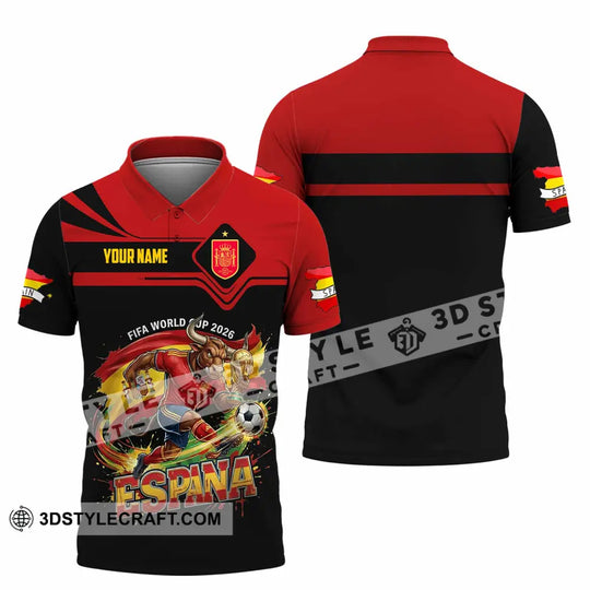 Unisex Shirt - Custom Espana Spain Fifa World Cup 2026 3D Shirt style option 2