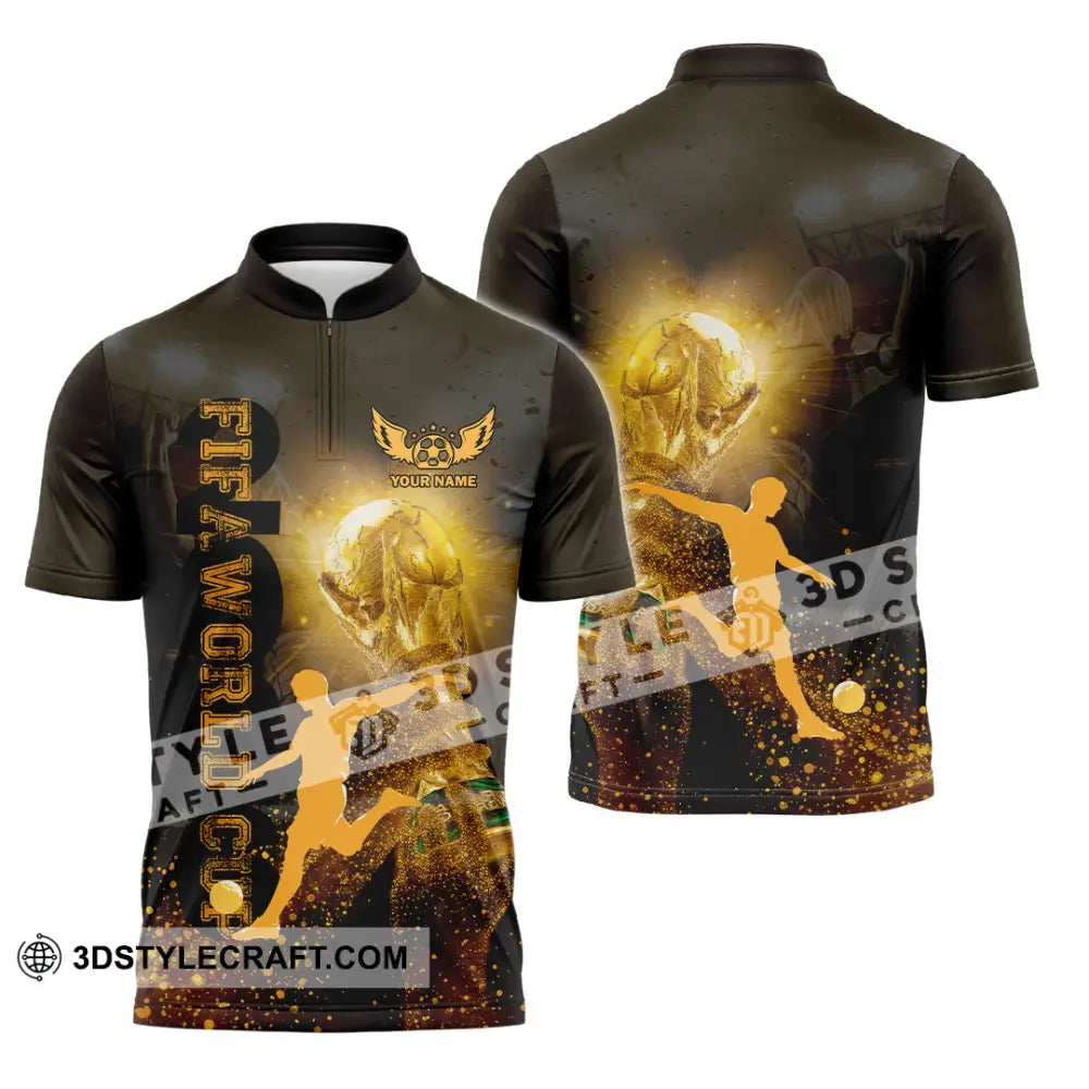 Unisex Shirt - Custom Fifa World Cup 3D Shirt Zipper Polo Shirt / S T-shirt