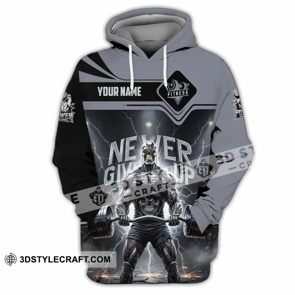 Unisex Shirt - Custom Fitness Never Give Up 3D Shirt Hoodie / S T-shirt