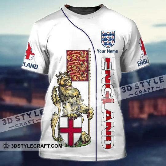 Unisex Shirt - Custom Football Name T-Shirt, England The Three Lions Shirt style option 2