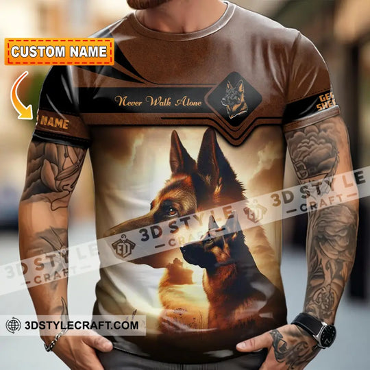 Unisex Shirt - Custom German Shepherd Never Walk Alone Shirt style option 1