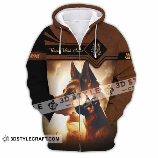 Unisex Shirt - Custom German Shepherd Never Walk Alone Shirt style option 4