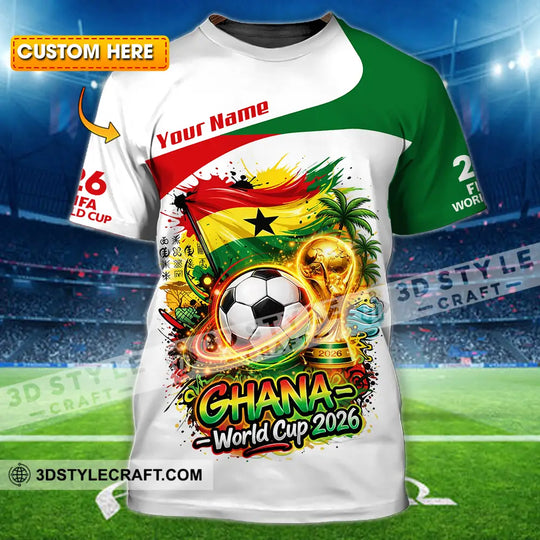 Unisex Shirt - Custom Ghana World Cup 2026 3D Shirt style option 1
