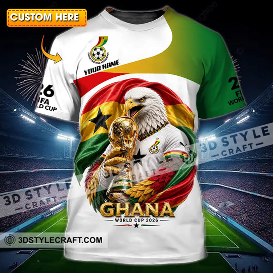 Unisex Shirt - Custom Ghana World Cup 2026 3D Shirt style option 1
