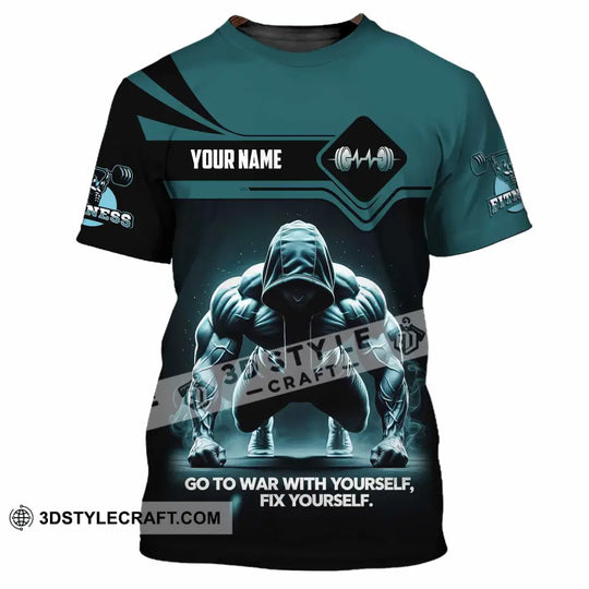 Unisex Shirt - Custom Go To War With Yourself, Fix Yourself 3D Shirt style option 3