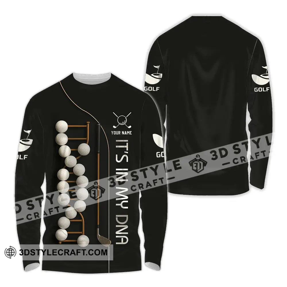 Unisex Shirt - Custom Golf In My DNA Shirt Long Sleeve Shirt / S T-shirt