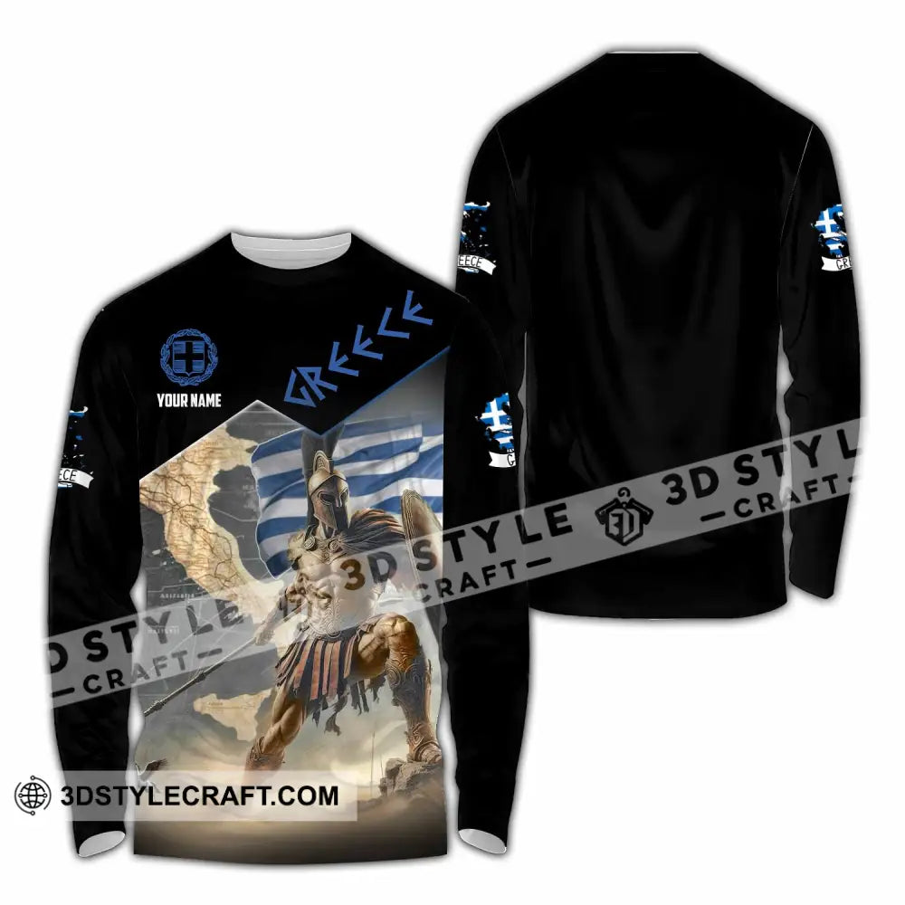 Unisex Shirt - Custom Greece Shirt Long Sleeve Shirt / S T-shirt