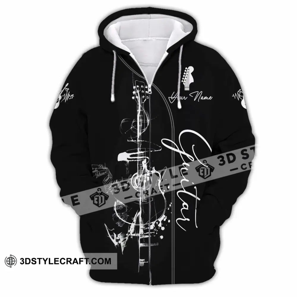 Unisex Shirt - Custom Guitar 3D Shirt - Zipper Hoodie / S - T-shirt