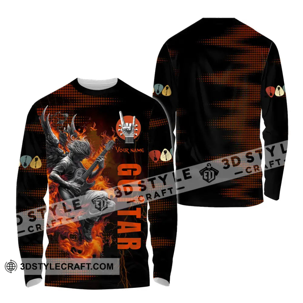 Unisex Shirt Custom Guitar Player Shirt Long Sleeve Shirt / S T shirt