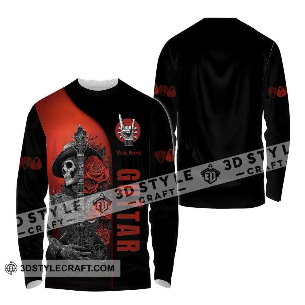 Unisex Shirt Custom Guitar Player Shirt Long Sleeve Shirt / S T shirt