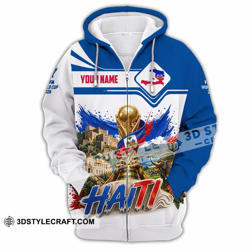 Unisex Shirt - Custom Haiti World Cup 2026 Shirt - Zipper Hoodie / S - T-shirt