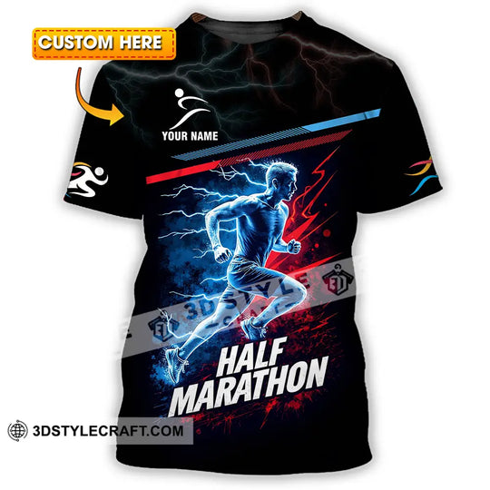 Unisex Shirt - Custom Half Marathon 3D Shirt style option 1