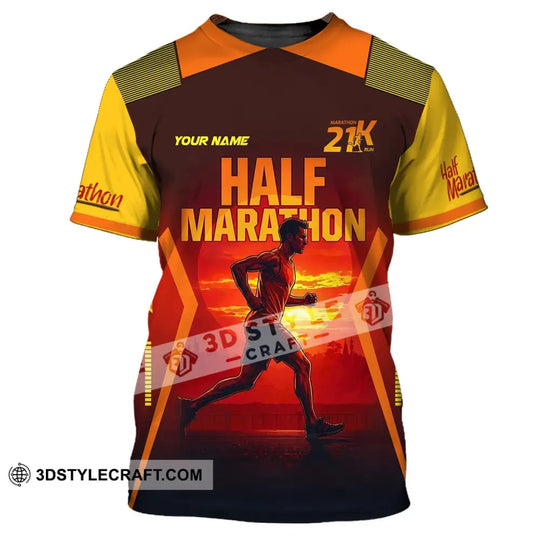Unisex Shirt - Custom Half Marathon Run 3D Shirt style option 2