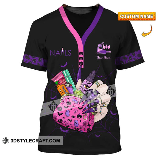 Unisex Shirt - Custom Halloween Nails Artist Shirt style option 1