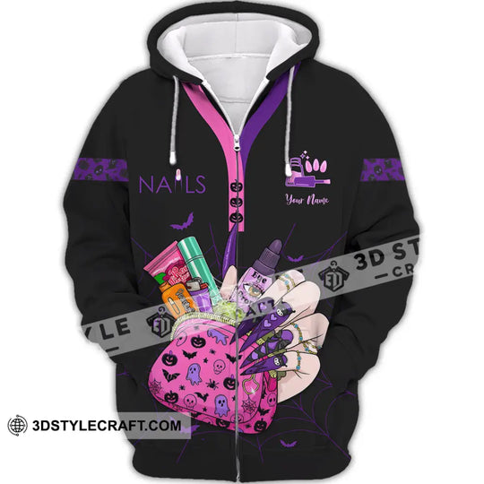 Unisex Shirt - Custom Halloween Nails Artist Shirt style option 2