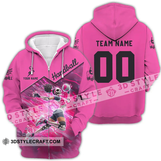 Unisex Shirt - Custom Handball Pink Shirt style option 4