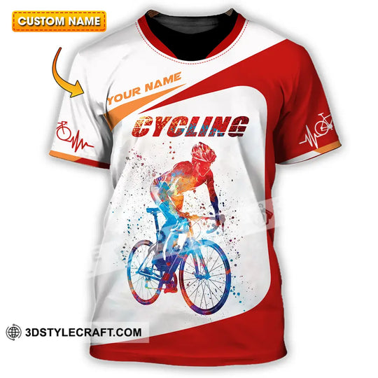 Unisex Shirt - Custom Heartbeat Cycling Lover Shirt style option 1