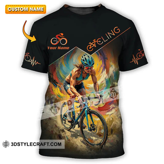 Unisex Shirt - Custom Heartbeat Cycling Lover Shirt T-shirt