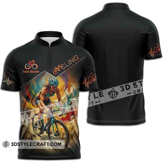 Unisex Shirt - Custom Heartbeat Cycling Lover Shirt style option 2