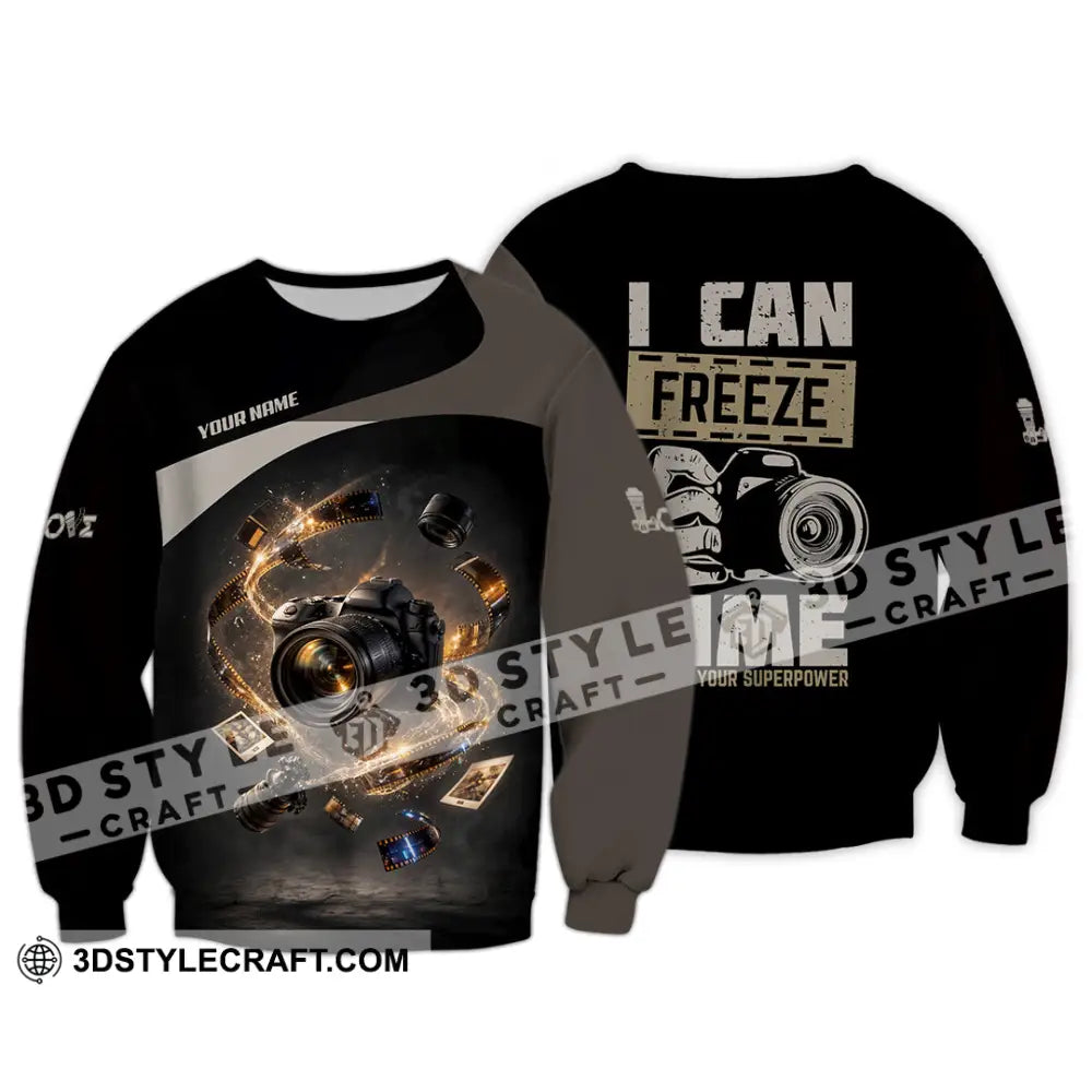 Unisex Shirt - Custom I Can Freeze Time Shirt - Long Sleeve / S - T-shirt