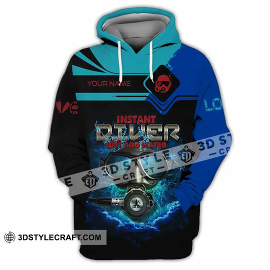 Unisex Shirt - Custom Instant Diver Just Add Water Scuba Diving Diver Shirt style option 2