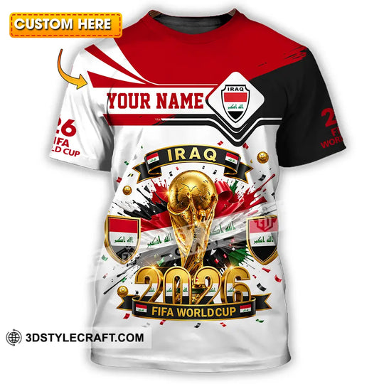 Unisex Shirt - Custom Iraq World Cup 2026 3D Shirt style option 1
