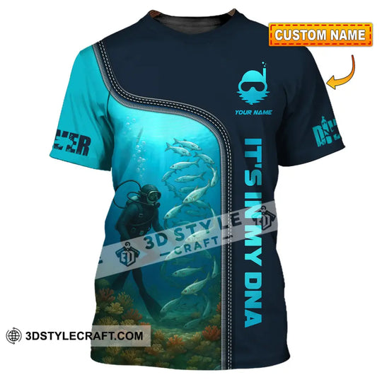 Unisex Shirt - Custom It Is In My DNA Shirt For Diver style option 1
