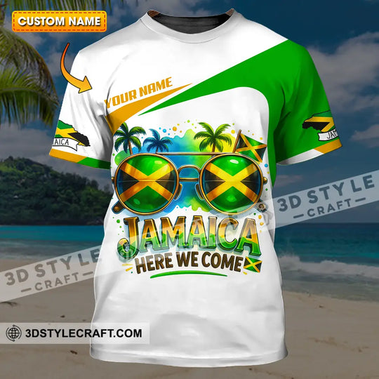 Unisex Shirt - Custom Jamaica Here We Come Shirt style option 1
