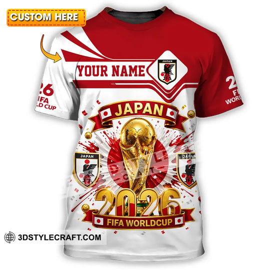 Unisex Shirt - Custom Japan World Cup 2026 3D Shirt style option 1