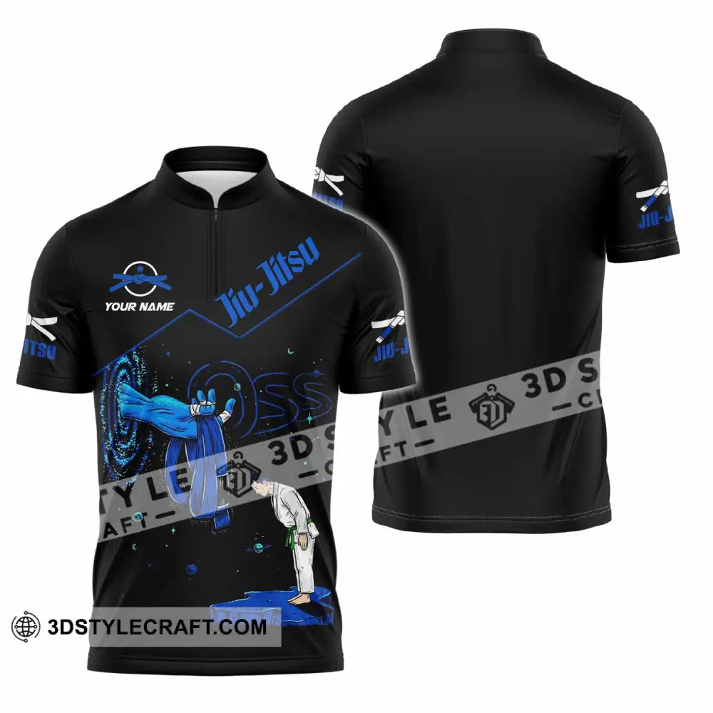 Unisex Shirt - Custom Jiu Jitsu 3D Shirt Zipper Polo Shirt / S T-shirt