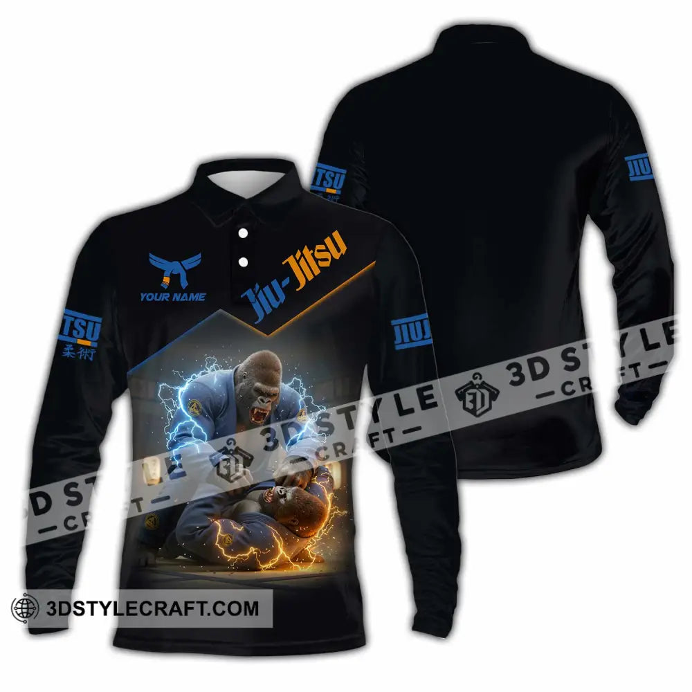 Unisex Shirt - Custom Jiu Jitsu Shirt Long Sleeve Polo / S T-shirt