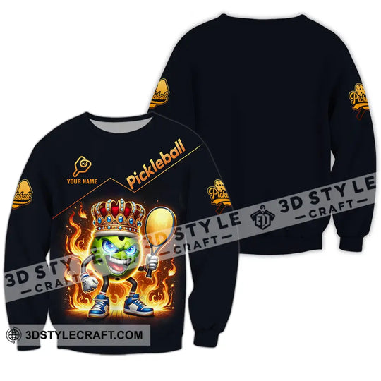 Unisex Shirt - Custom King Of Pickleball, Fire Pickleball Shirt style option 2