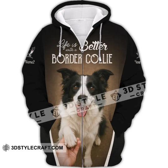 Unisex Shirt - Custom Life Is Better With A Border Collie Shirt style option 2