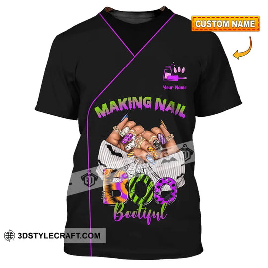 Unisex Shirt - Custom Making Nail Bootiful, Halloween Nails Artist Shirt style option 1