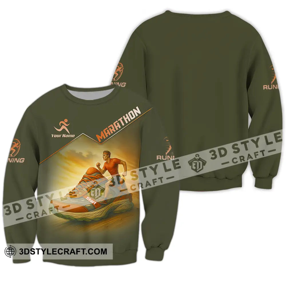Unisex Shirt - Custom Marathon Running Lover Sport Shirt Long Sleeve / S T-shirt