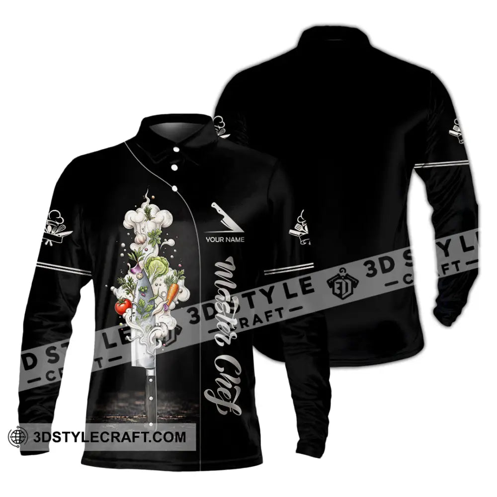 Unisex Shirt - Custom Master Chef Shirt - Long Sleeve Polo / S - T-shirt