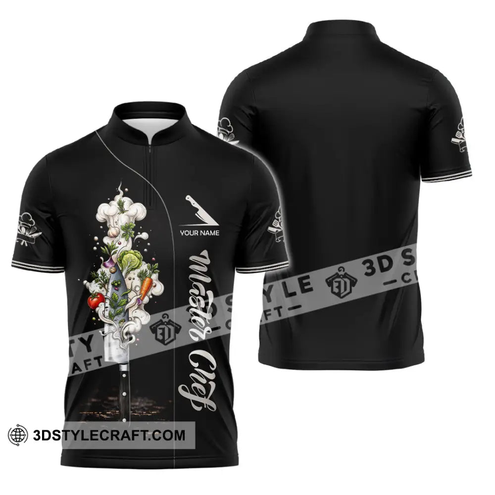 Unisex Shirt - Custom Master Chef Shirt - Zipper Polo Shirt / S - T-shirt