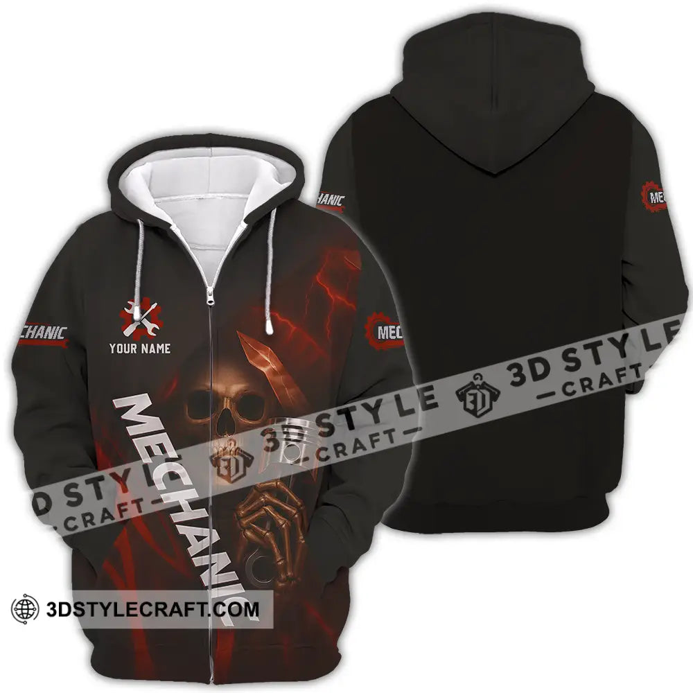 Unisex Shirt Custom Mechanic Shirt Zipper Hoodie / S T shirt