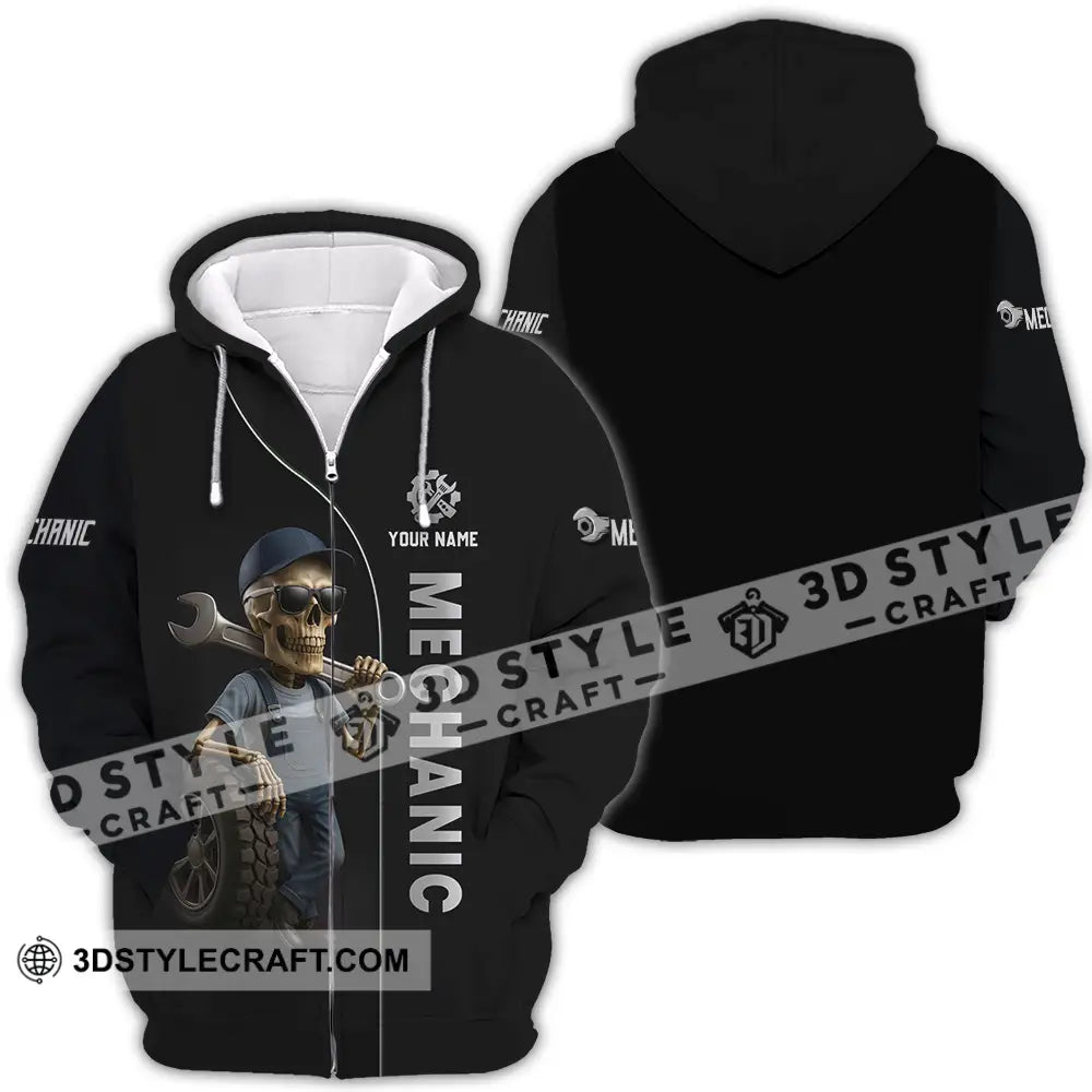 Unisex Shirt Custom Mechanic Shirt Zipper Hoodie / S T shirt