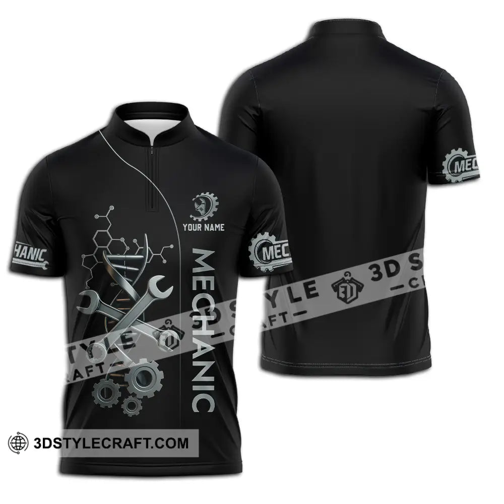 Unisex Shirt Custom Mechanic Shirt Zipper Polo Shirt / S T shirt