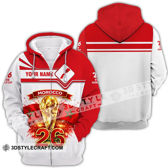 Unisex Shirt - Custom Morocco World Cup 2026 3D Shirt style option 4