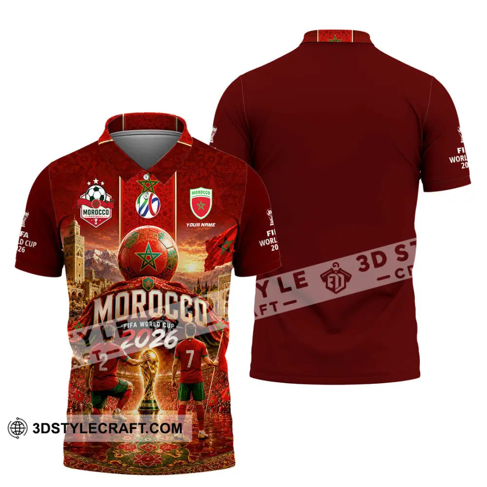 Unisex Shirt - Custom Morocco World Cup 2026 Shirt - Polo Shirt / S - T-shirt