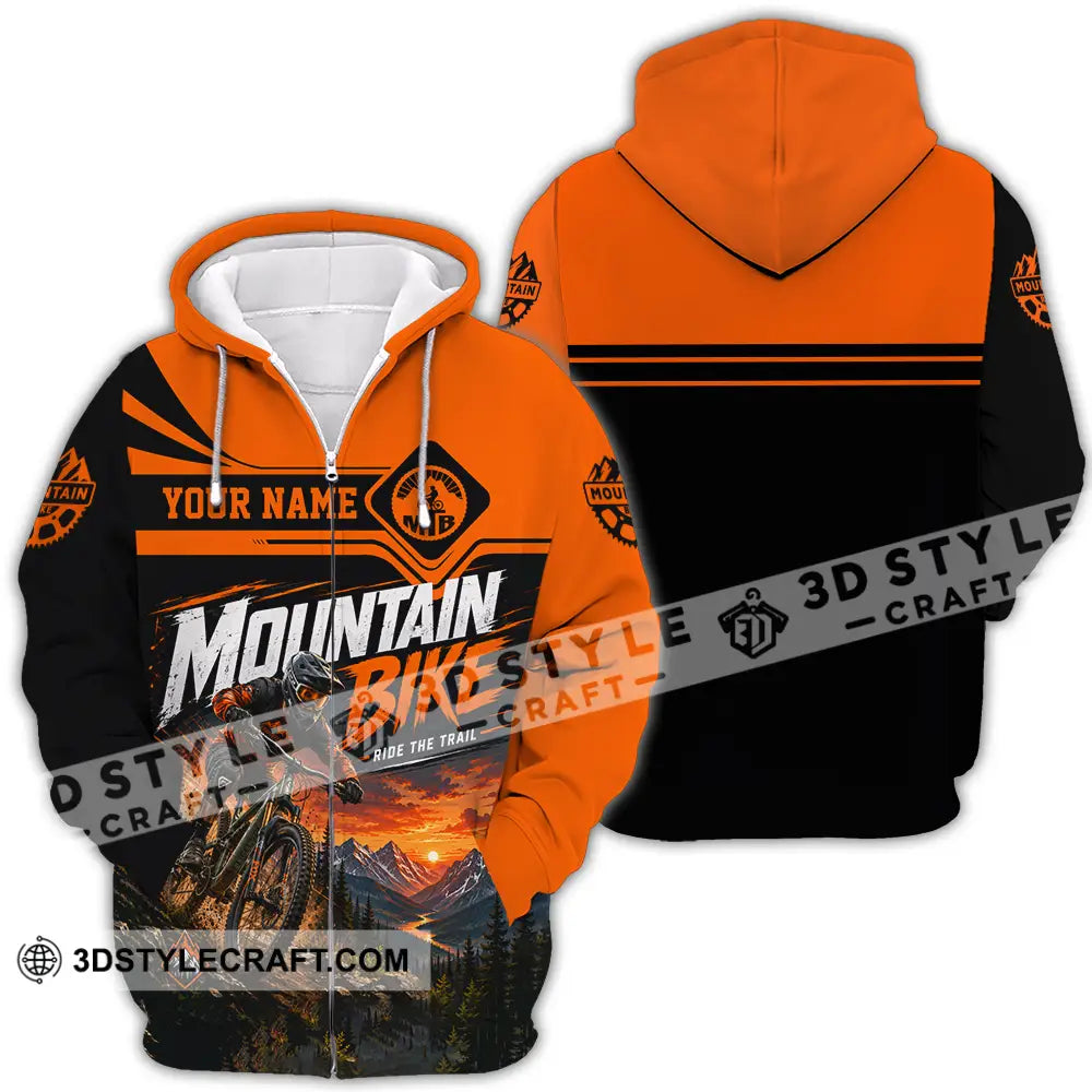 Unisex Shirt - Custom Mountain Bike Shirt - Zipper Hoodie / S - T-shirt