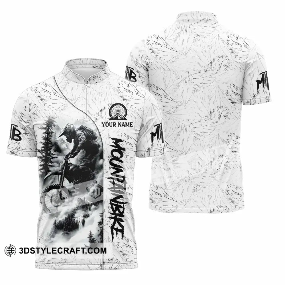 Unisex Shirt - Custom Moutain Bike 3D Shirt Zipper Polo Shirt / S T-shirt