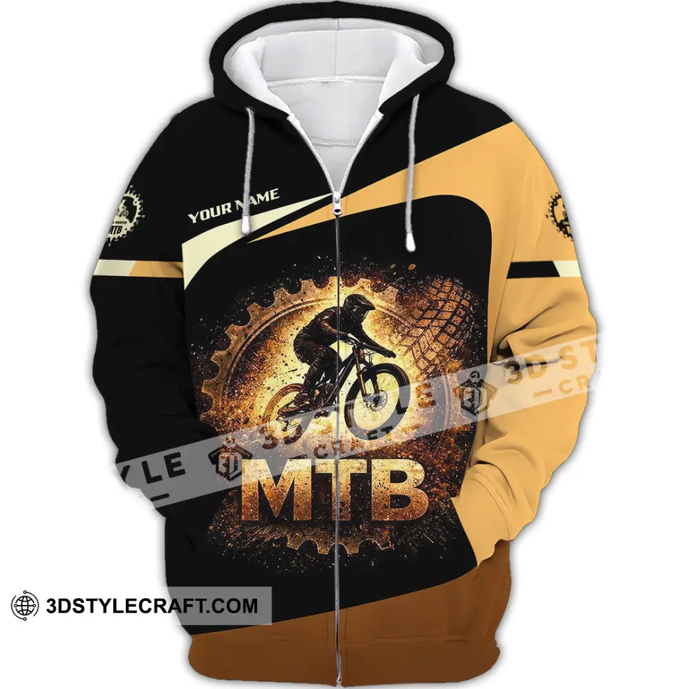 Unisex Shirt - Custom MTB Mountain Bike 3D Shirt Zipper Hoodie / S T-shirt