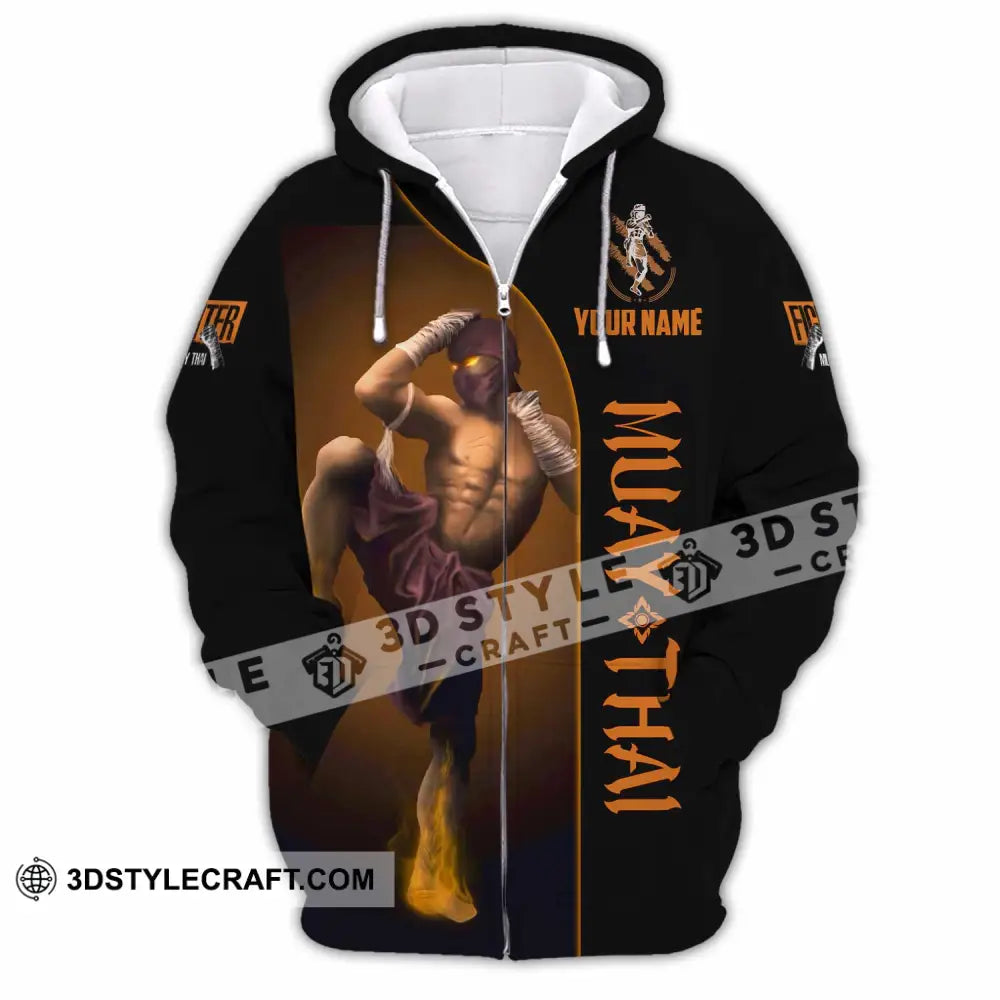 Unisex Shirt - Custom Muay Thai 3D Shirt - Zipper Hoodie / S - T-shirt